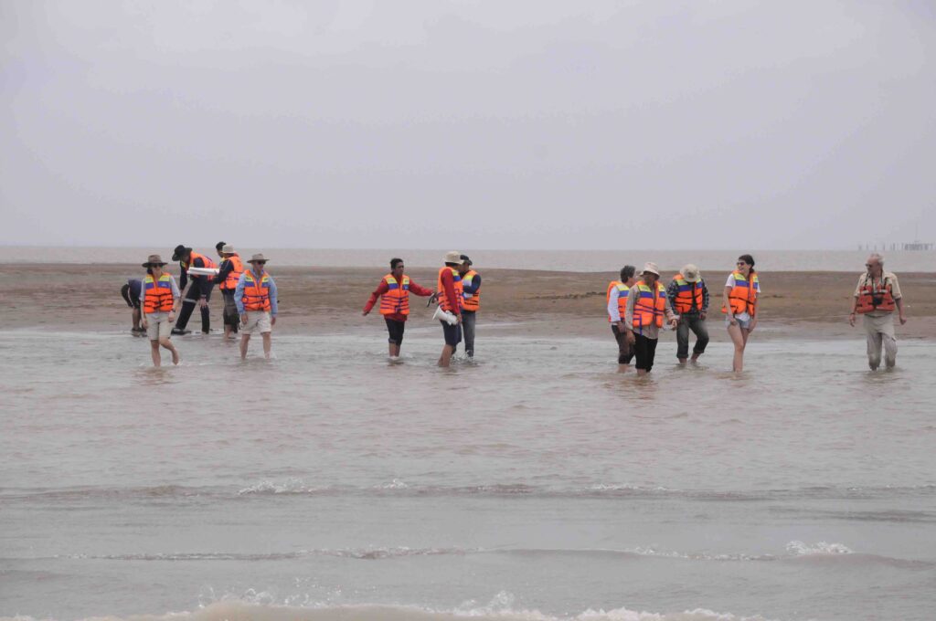 TSOP Members and students on a field trip to the Mahakam Delta, Kalimantan, Indonesia, 2015 (Photograph courtsey Tim A Moore).